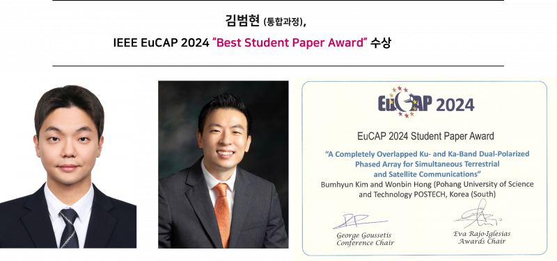 김범현 (통합과정), IEEE EuCAP 2024“Best Student Paper Award”수상